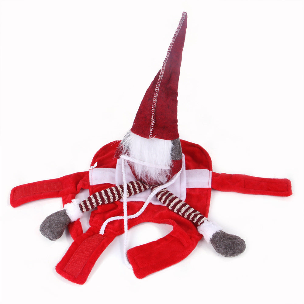 Adorable Pet Santa Rider Costume for Holiday Fun