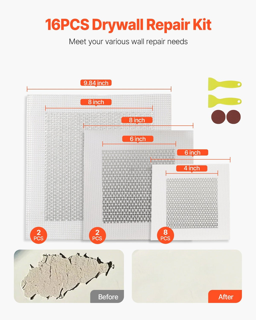 Effortless Wall Repair Patch Kit