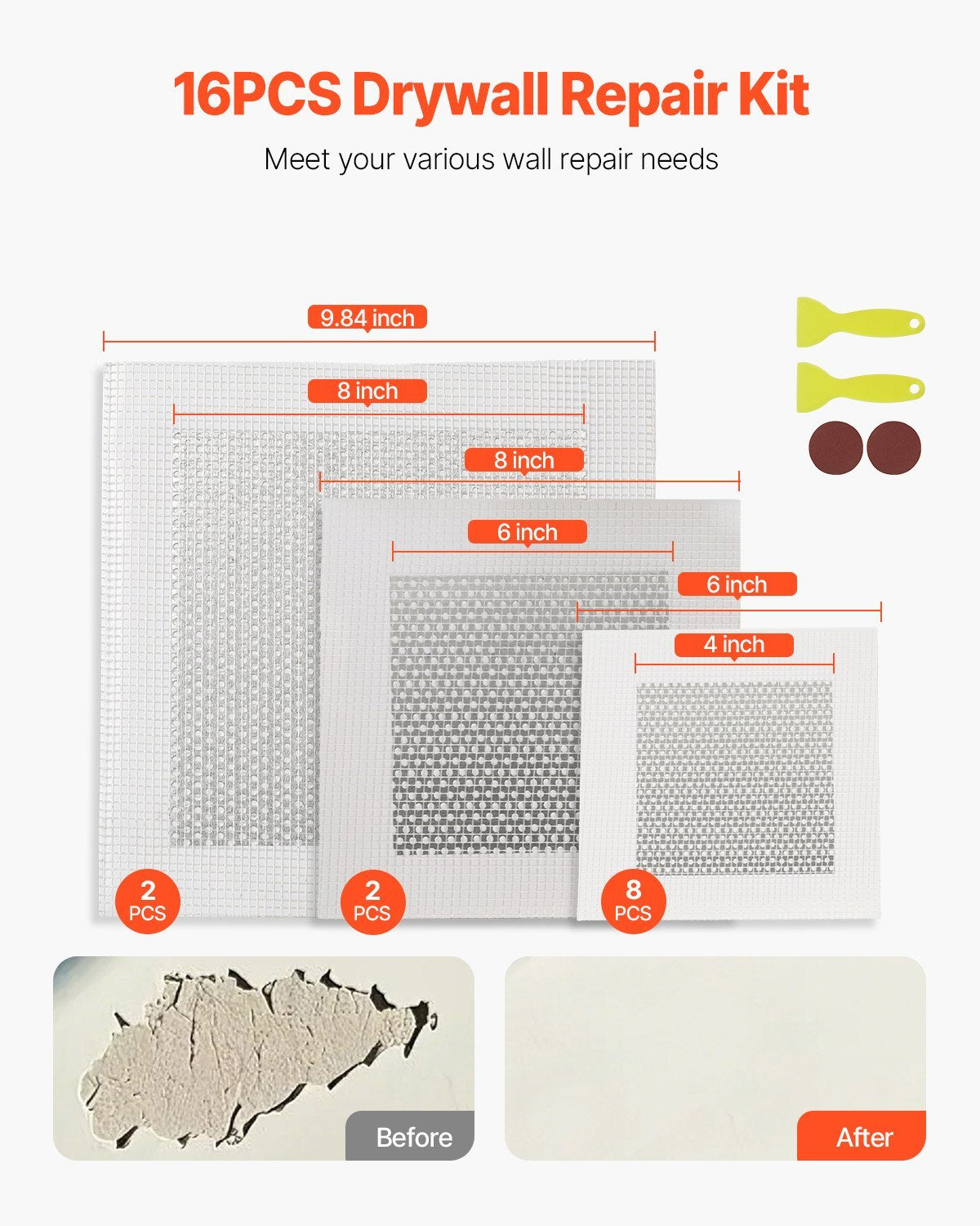 Effortless Wall Repair Patch Kit
