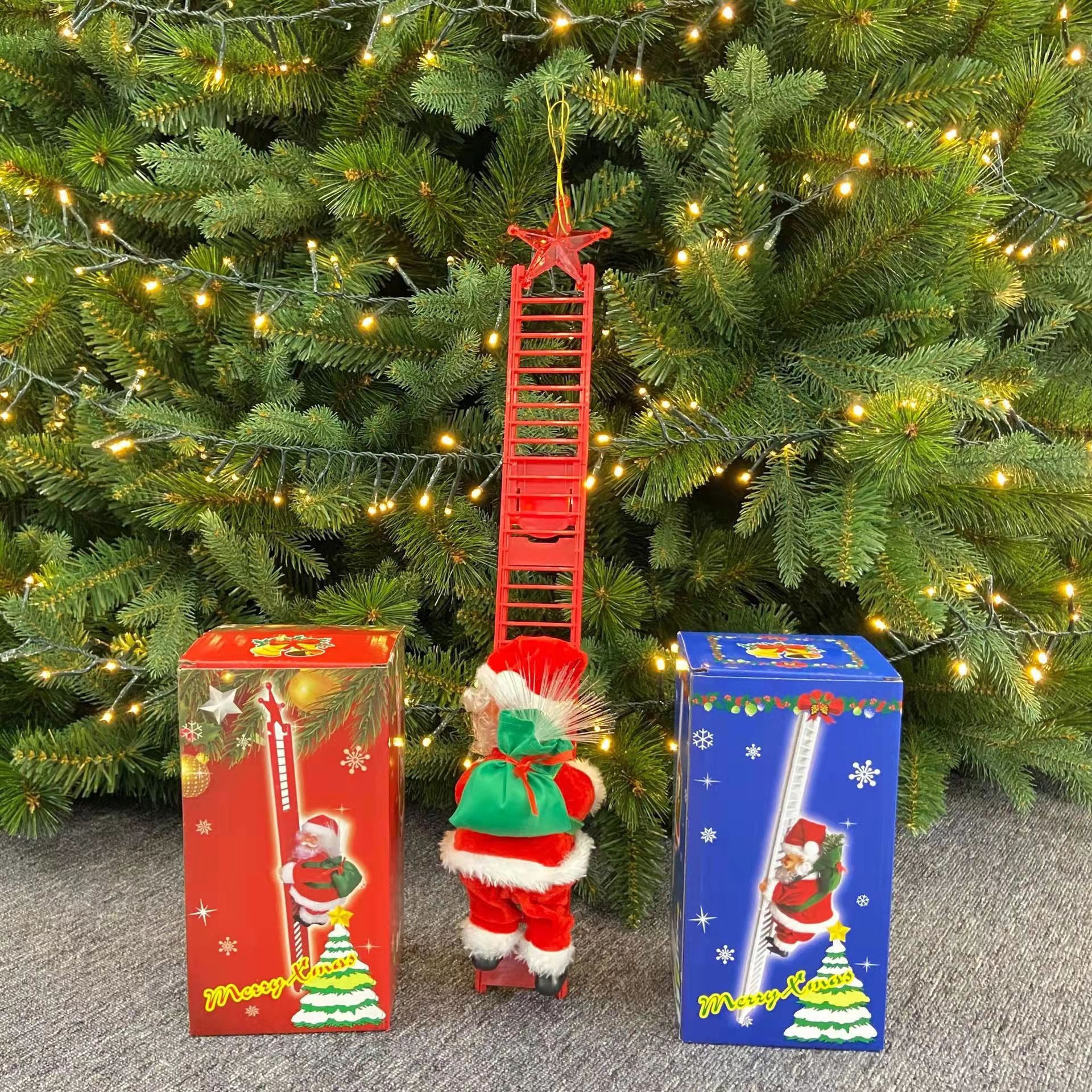 Cute Electric Santa Ladder Climber to Brighter Fun Christmas Decorating Magic