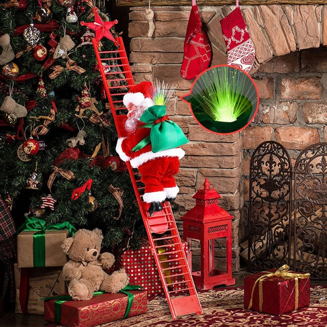 Cute Electric Santa Ladder Climber to Brighter Fun Christmas Decorating Magic