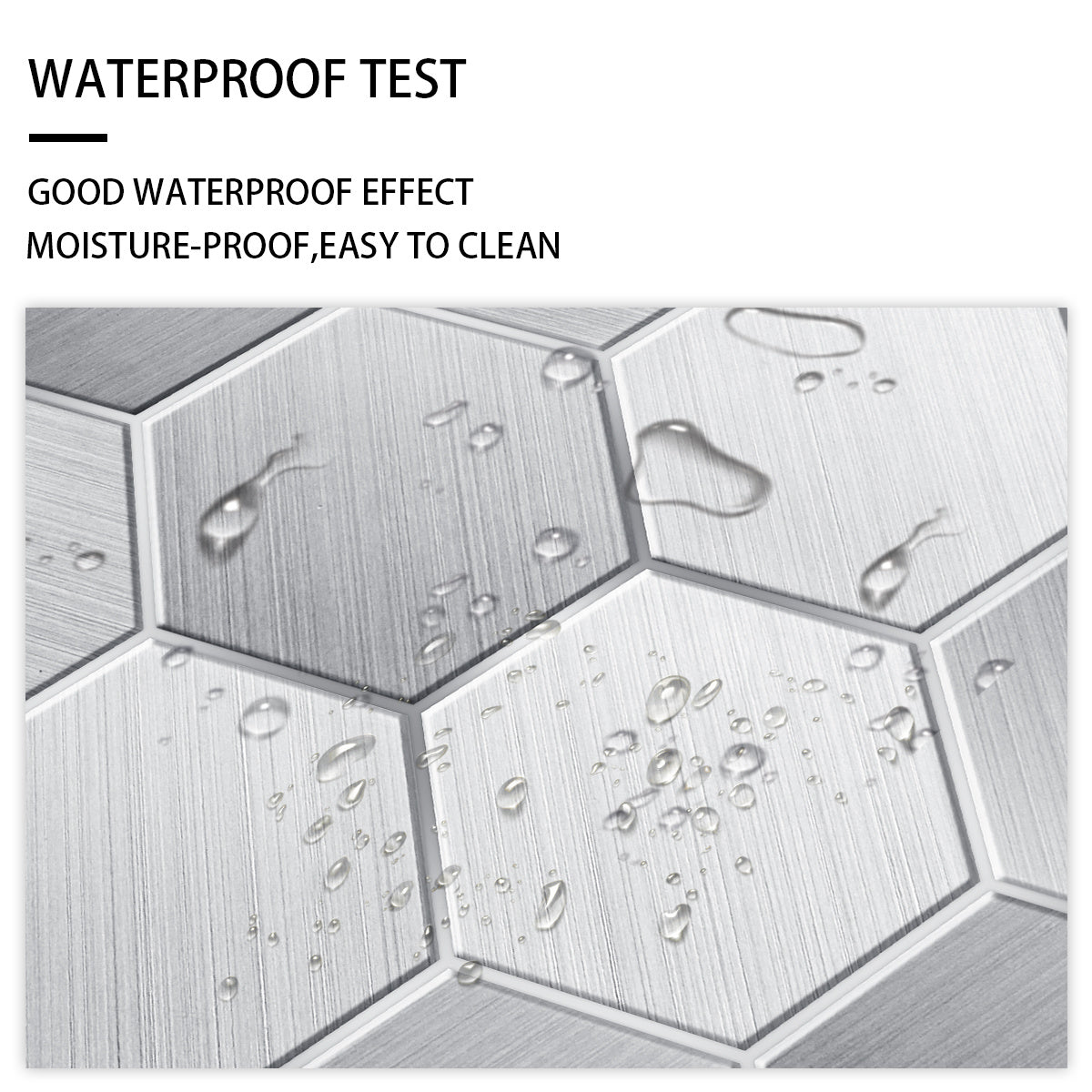 Modern Hexagon Peel-and-Stick Backsplash Tiles