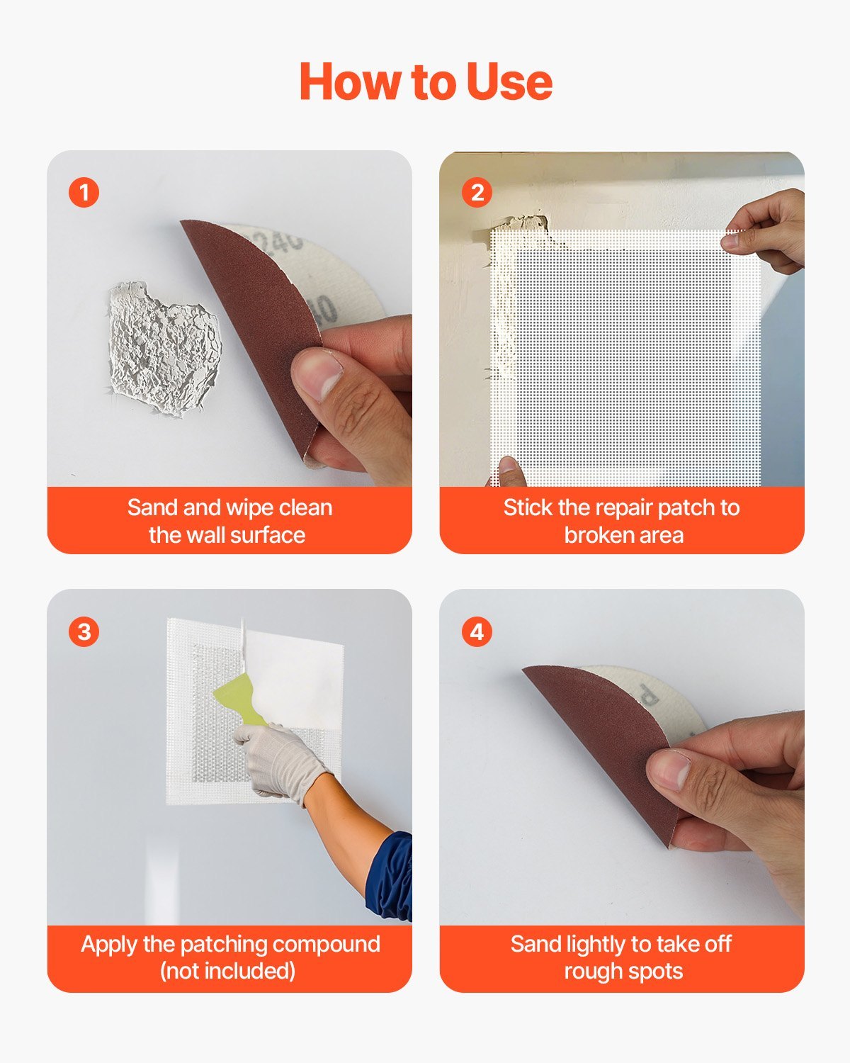 Effortless Wall Repair Patch Kit