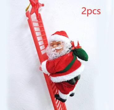 Cute Electric Santa Ladder Climber to Brighter Fun Christmas Decorating Magic