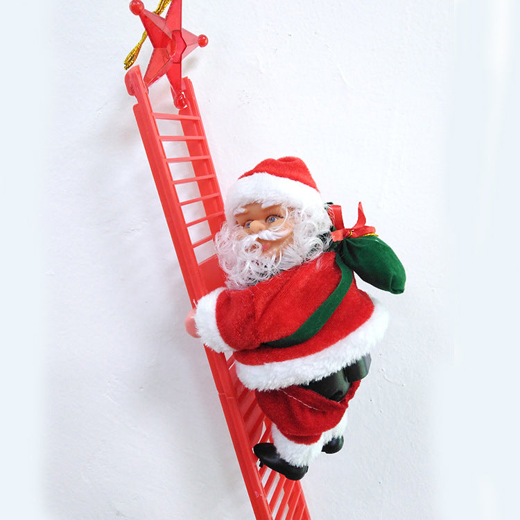Cute Electric Santa Ladder Climber to Brighter Fun Christmas Decorating Magic