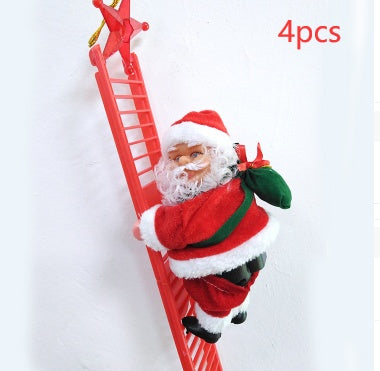 Cute Electric Santa Ladder Climber to Brighter Fun Christmas Decorating Magic