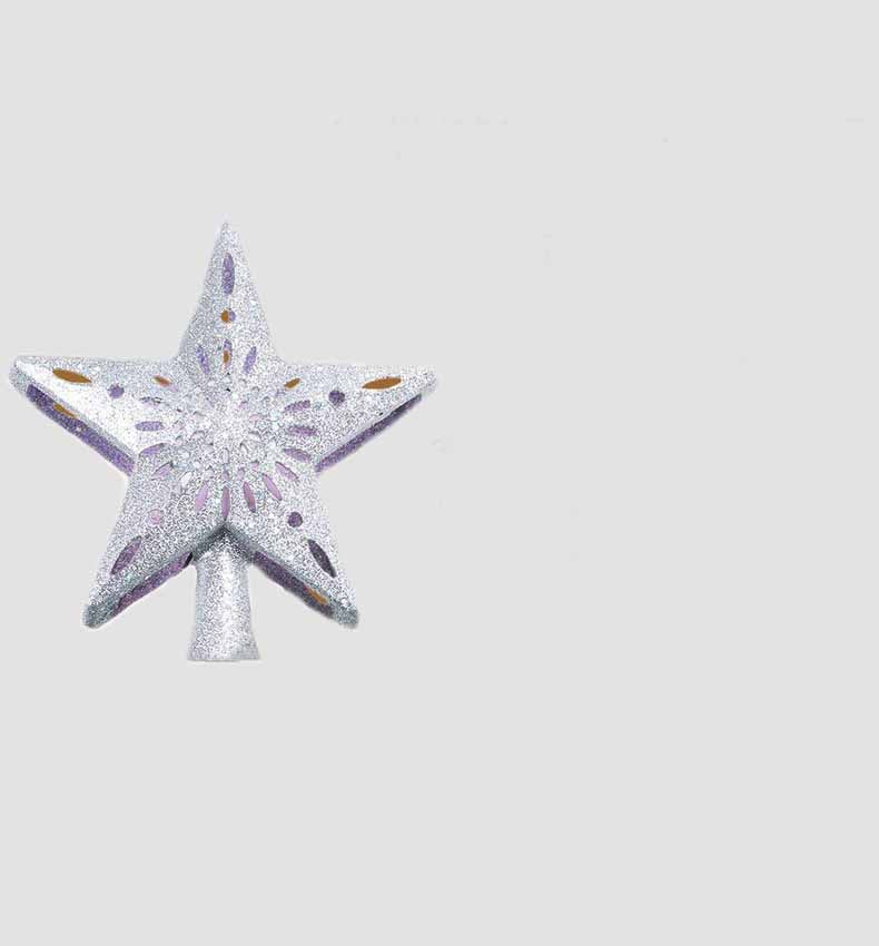 Sparkling 3D Star Tree Topper with Cozy Snowflake Lights