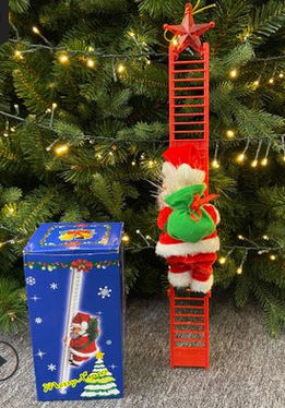 Cute Electric Santa Ladder Climber to Brighter Fun Christmas Decorating Magic